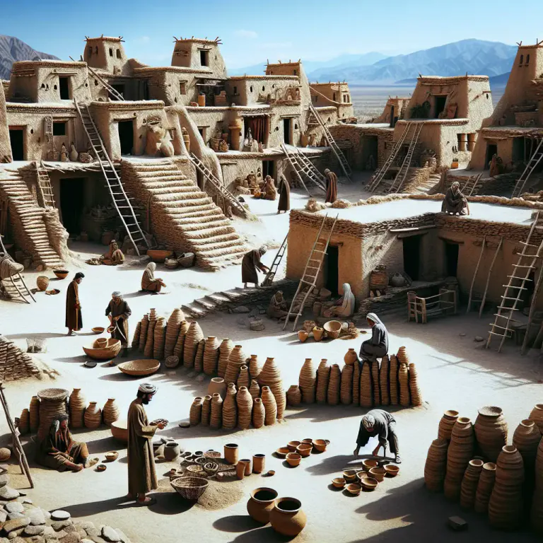 Visual representation of "pueblo" - A type of modern and historical communities of Native Americans in the Southwestern United States.