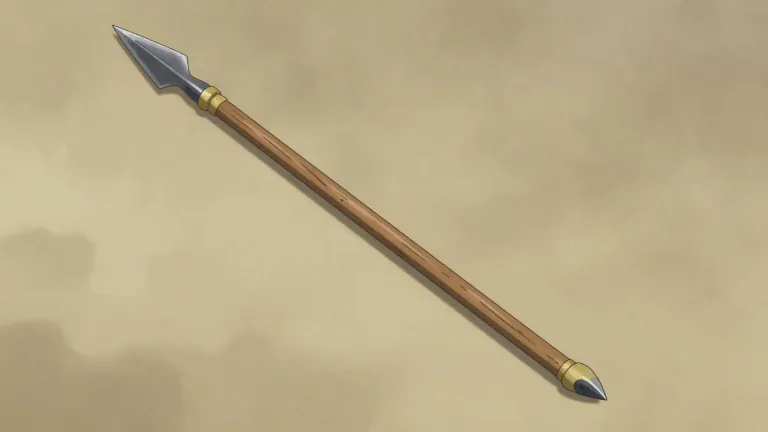 Visual representation of "pilum" - A pilum is a type of spear with a long shaft and a barbed head, used by soldiers in ancient Rome, designed primarily for throwing.