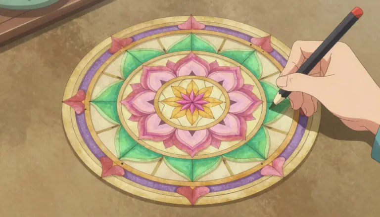 Visual representation of "mandala" - A mandala can also refer to a diagram or symbolic representation used in various artistic practices.