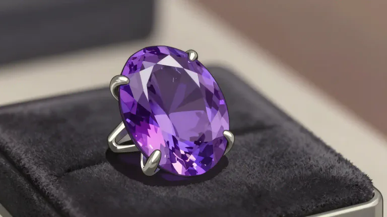 Visual representation of "amethyst" - A purple or violet gemstone, usually transparent and used in jewelry