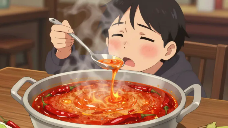 Visual representation of "spiciness" - The hot, strong, biting taste of food or drink