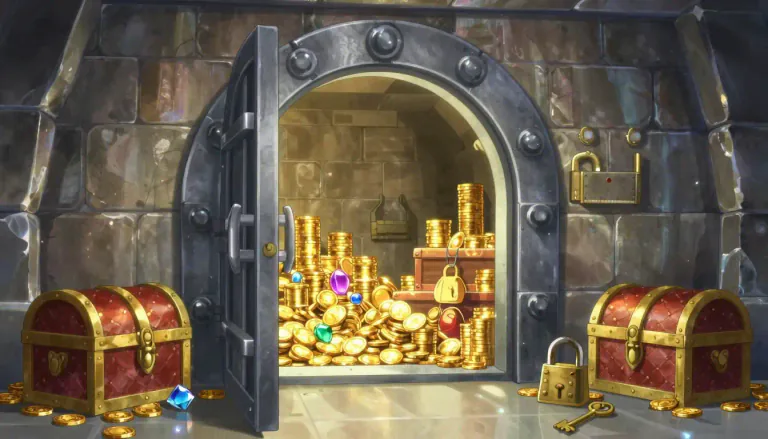 Visual representation of "treasury" - A place where things like money or valuables are kept