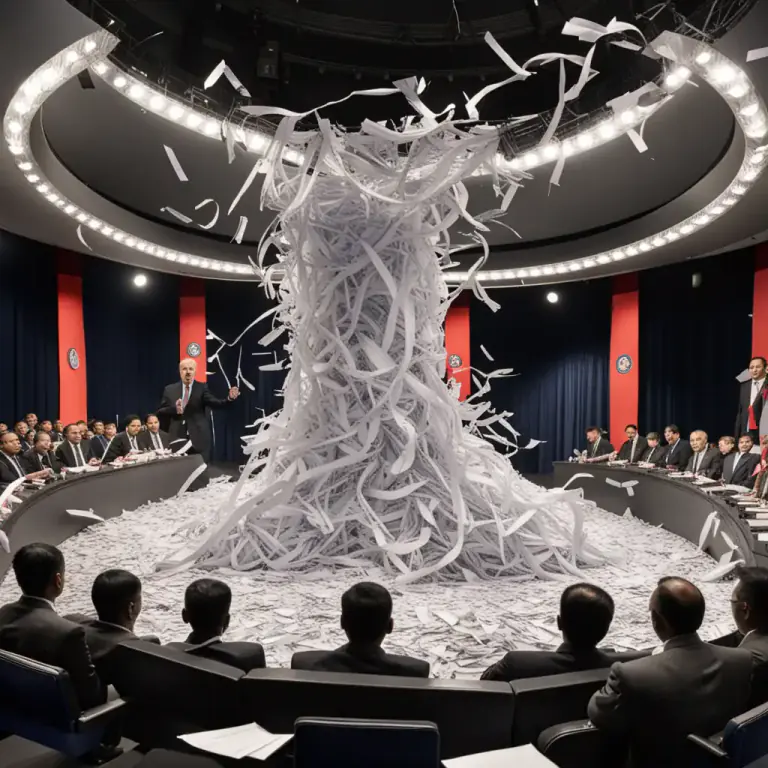 Visual representation of "cut/tear, etc. something to ribbons" - To severely criticize or defeat someone.