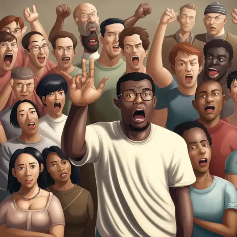 Visual representation of "racist" - A person who believes that a particular race is superior to others