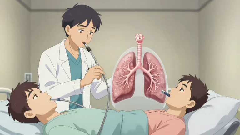 Visual representation of "bronchoscopy" - Bronchoscopy is a medical procedure that allows doctors to look inside the lungs and air passages using a thin, flexible tube called a bronchoscope.