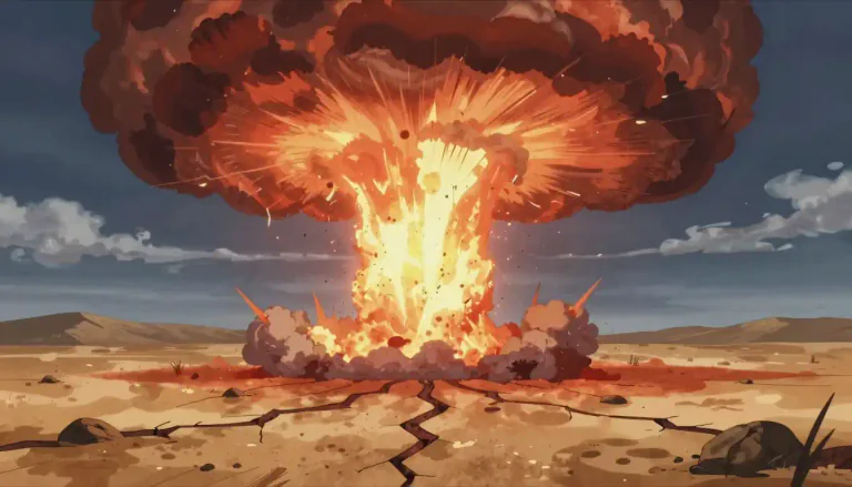 Visual representation of "megaton" - A unit of explosive power equivalent to one million tons of TNT.