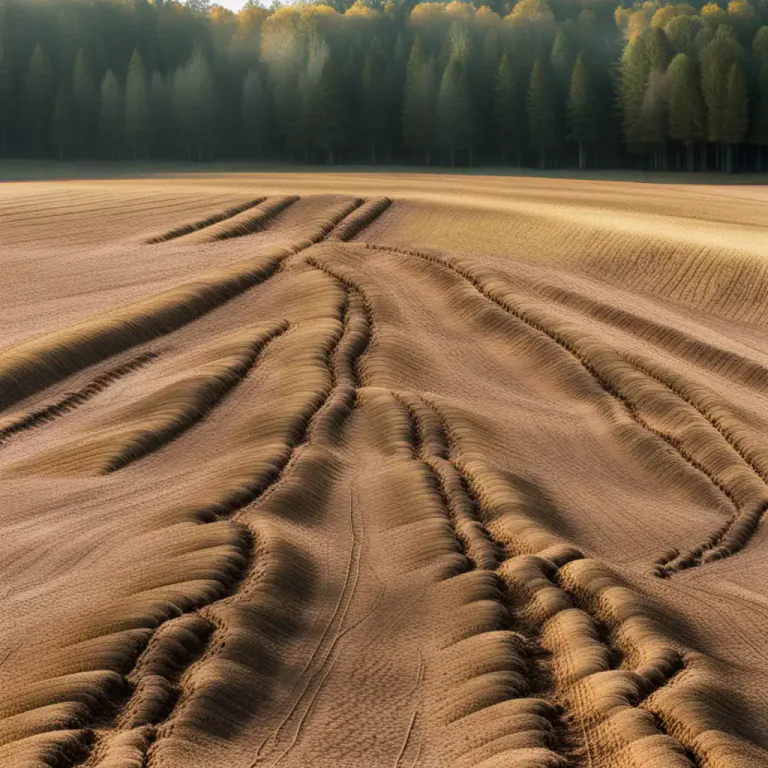 Visual representation of "rut" - To make a rut or ruts in (ground)