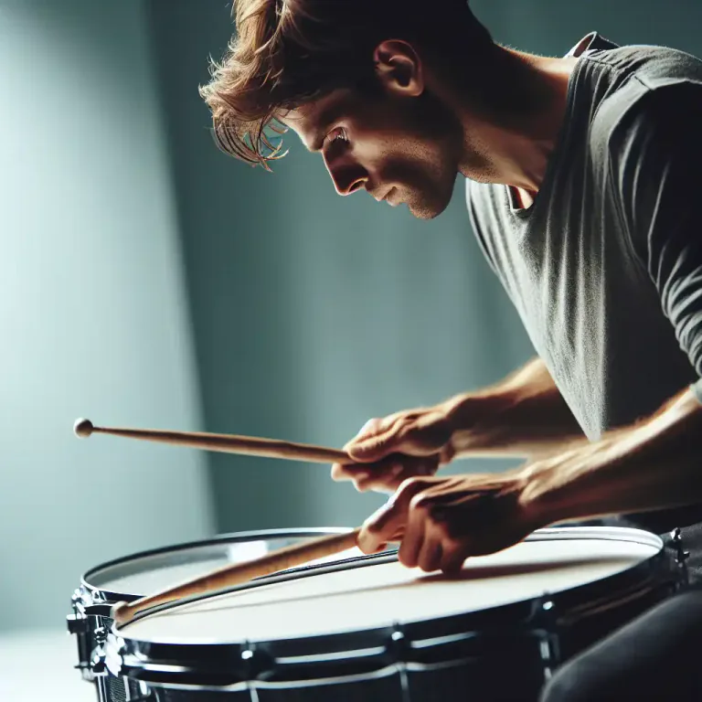 Visual representation of "ruff" - The sound of a drum when it's played very quickly.