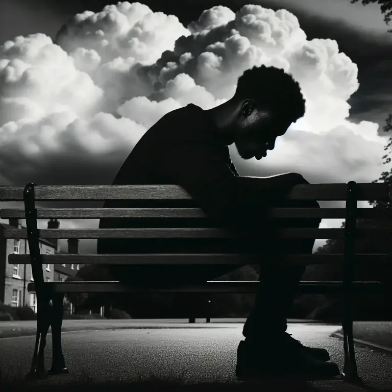 Visual representation of "dark" - Sad or serious
