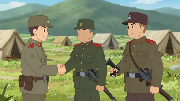 Visual representation of "fraternize" - To make friends, especially with people who are considered as enemies or different from oneself in some way.