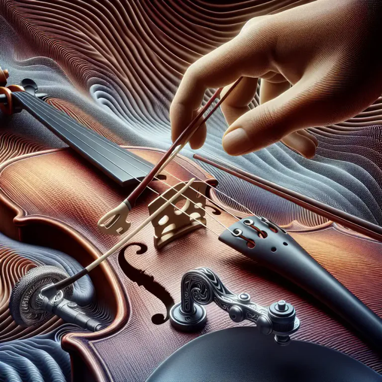 Visual representation of "tremolo" - A device in some stringed musical instruments for producing a tremolo effect.