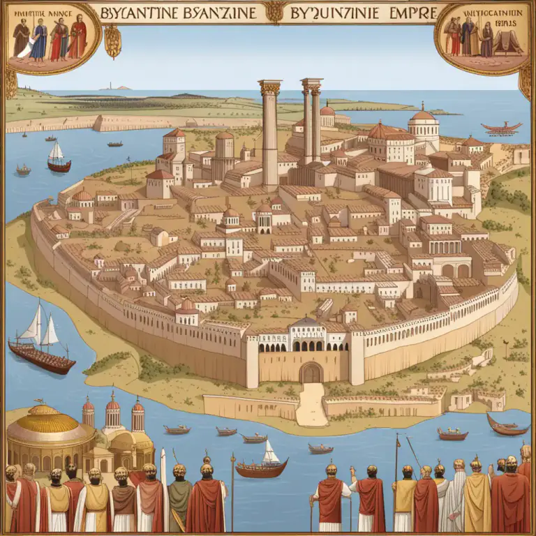 Visual representation of "byzantine" - The Eastern Roman Empire, after the fall of the Western Roman Empire in AD 476