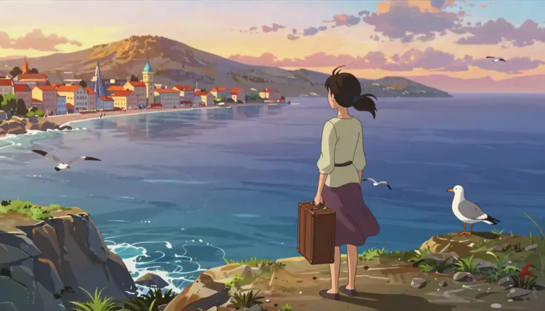 Visual representation of "overseas" - In, to, or from a foreign country, especially those across the sea