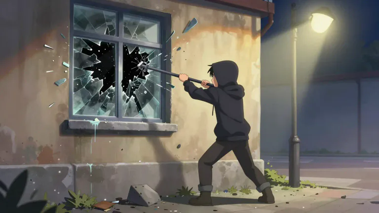 Visual representation of "vandal" - A person who intentionally destroys or damages public or private property