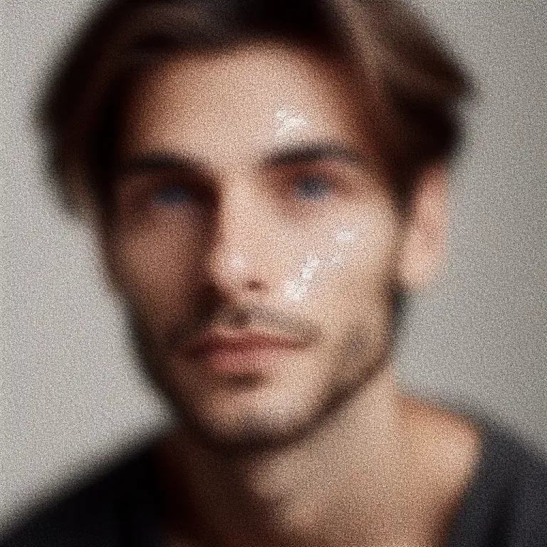 Visual representation of "grainy" - Having a low-quality image with many visible dots