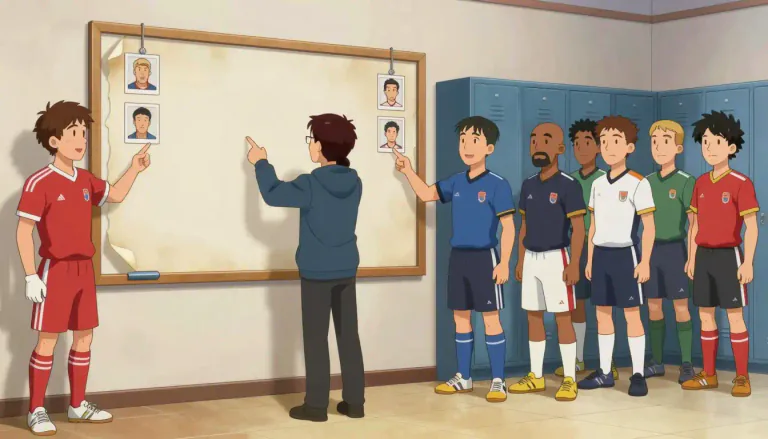 Visual representation of "roster" - A list of names, often for a team or group