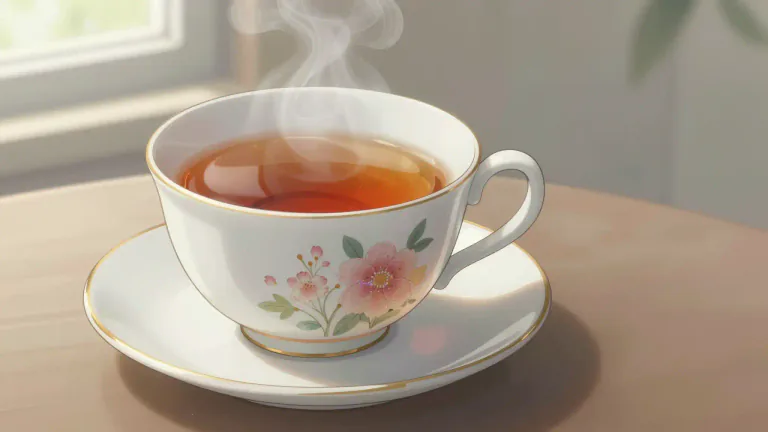Visual representation of "teacup" - A cup, with a handle, used for drinking tea.