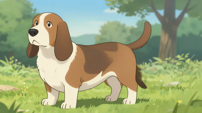 Visual representation of "basset" - A type of short legged dog breed known as Basset Hound.
