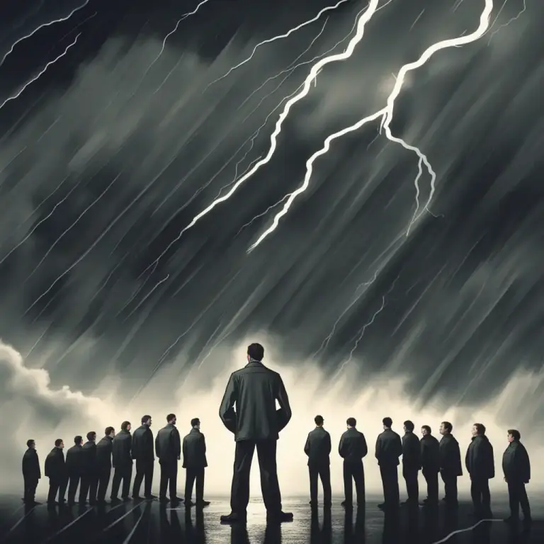 Visual representation of "be in the firing line" - To be in a position where you are likely to be harmed or criticized