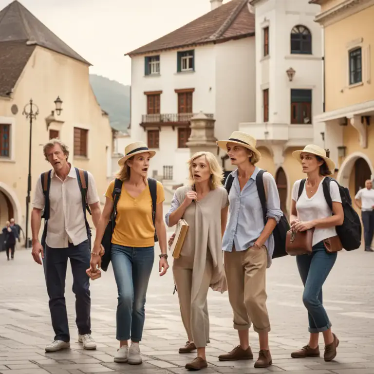 Visual representation of "mill around" - To walk or move around aimlessly, usually in a group without any particular purpose or direction.