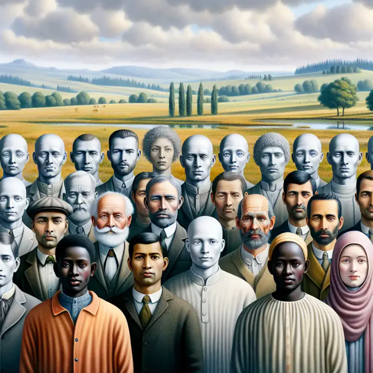 Visual representation of "anthropological" - Regarding the physical and biological characteristics of humans.