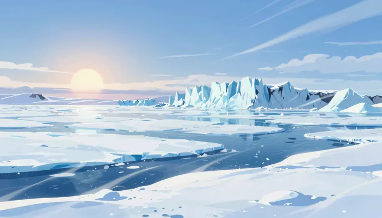 Visual representation of "arctic" - Connected to or situated in the far north of Earth, near the North Pole