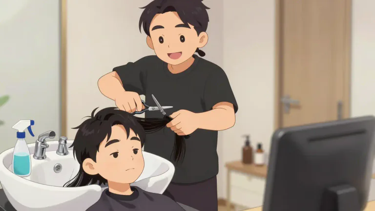 Visual representation of "hairdresser" - A person whose job is to cut, wash and shape hair.