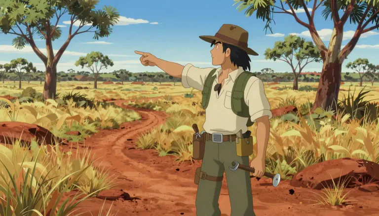 Visual representation of "bushman" - A person who lives or has lived in the bush, wild areas in countries like Australia or Southern Africa.