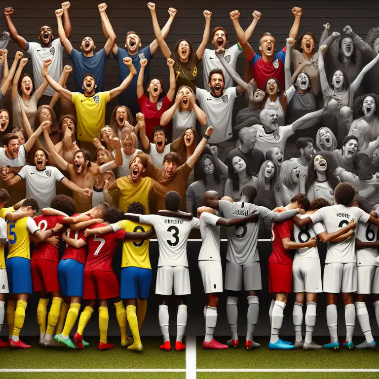 Visual representation of "blowout" - In a sports game, a result where one team wins by a lot of points.