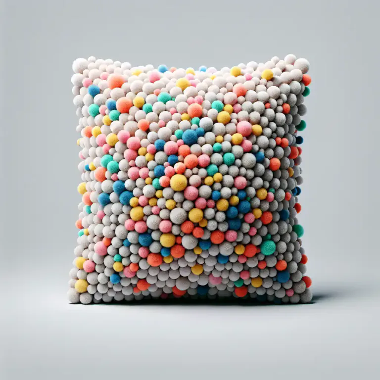 Visual representation of "tuft" - A small piece of soft material attached to a surface for decoration