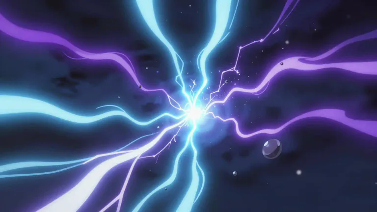 Visual representation of "electromagnetic" - Related to the magnetic and electric fields.