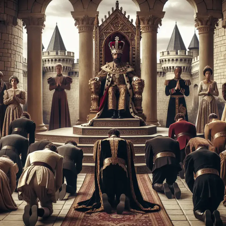 Visual representation of "autarchy" - Absolute power or control in a group or organization, ruled by a single leader.