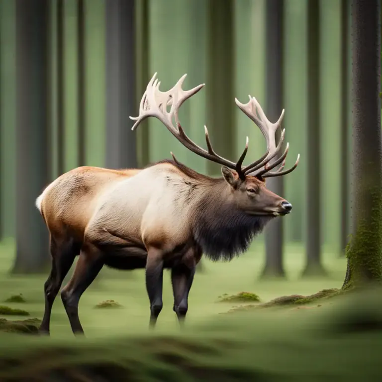 Visual representation of "elk" - A large deer living in Northern Europe, also known as a moose in North America.