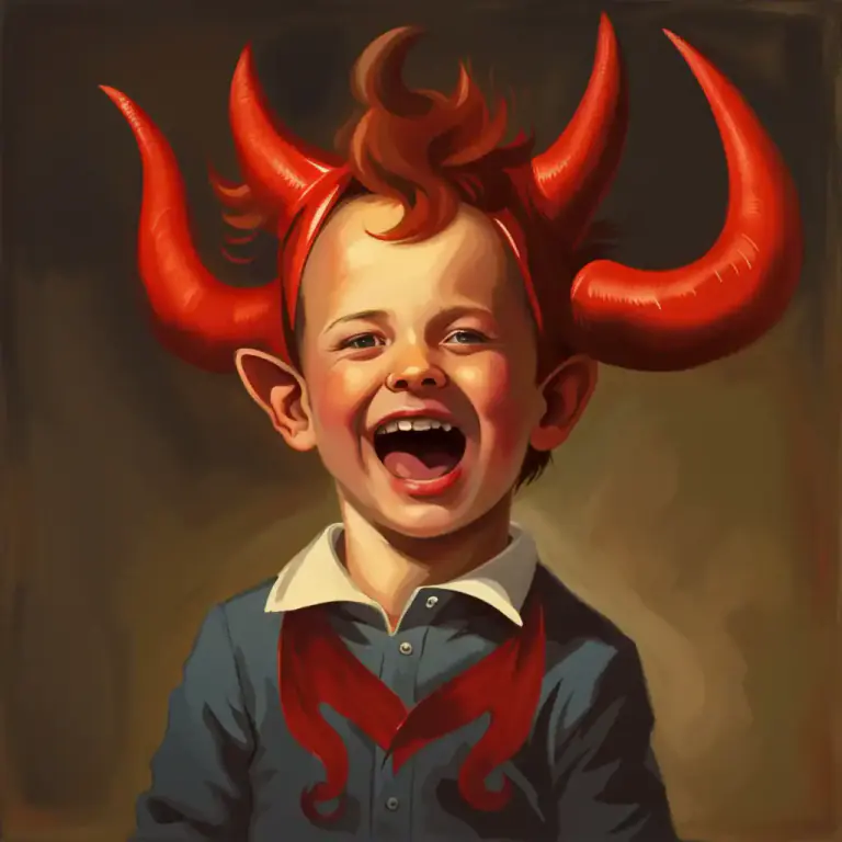 Visual representation of "the devil" - A mischievous or naughty person