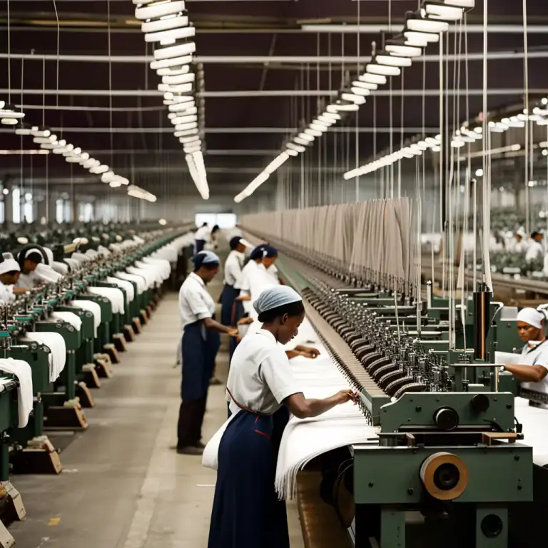 Visual representation of "textile" - Related to the business of producing and selling cloth