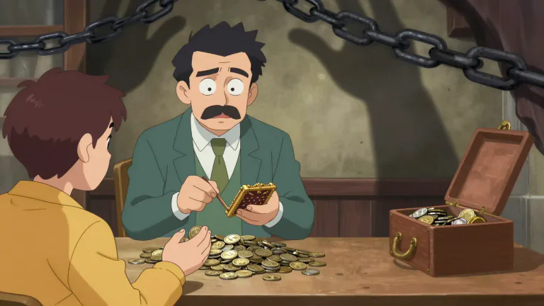 Visual representation of "usurious" - Charging extremely high rates of interest for lending money.
