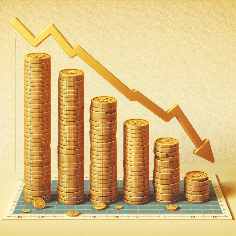 Visual representation of "lose" - to decrease in amount or value
