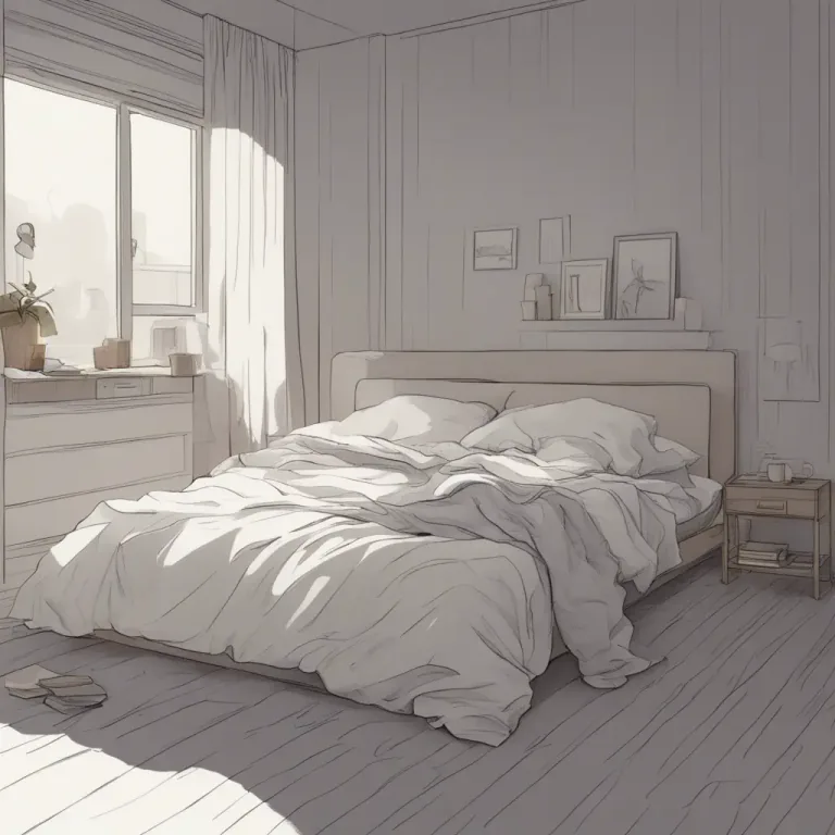Visual representation of "in bed" - Lying or resting under the covers of a bed for sleep or sexual activity