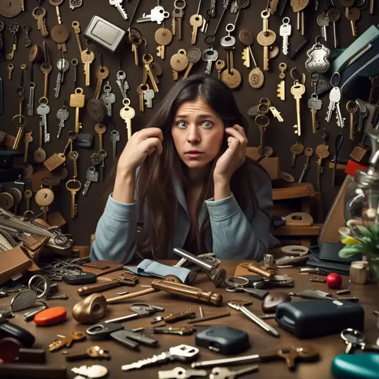 Visual representation of "cudgel your brains" - To think hard or try to remember something.