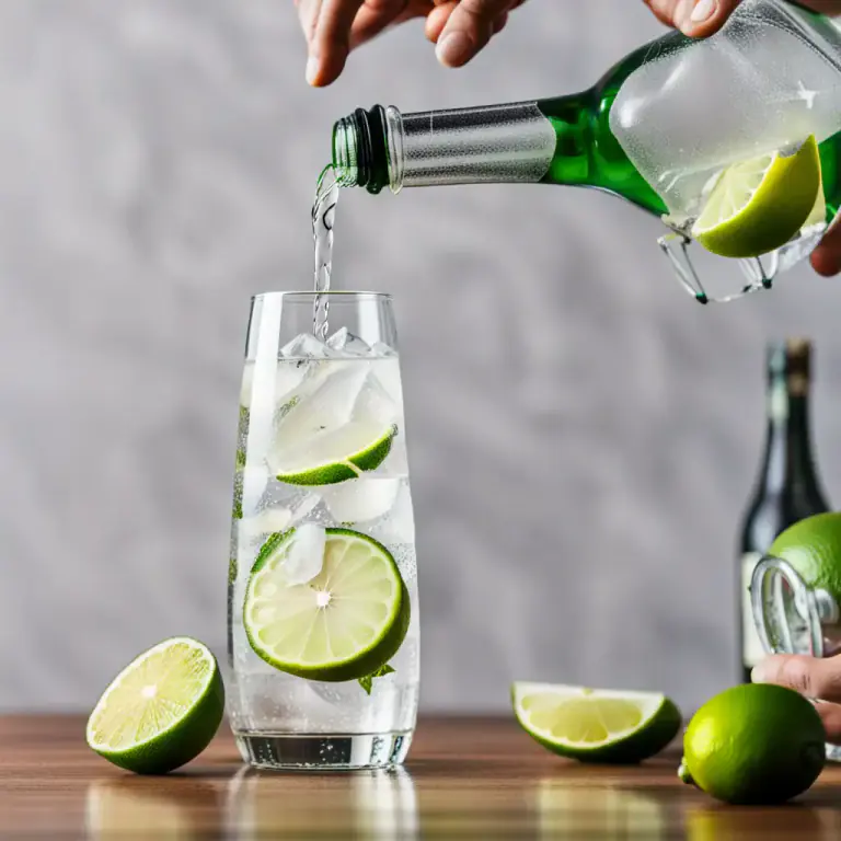 Visual representation of "tonic" - A type of carbonated water that is used in alcoholic drinks.
