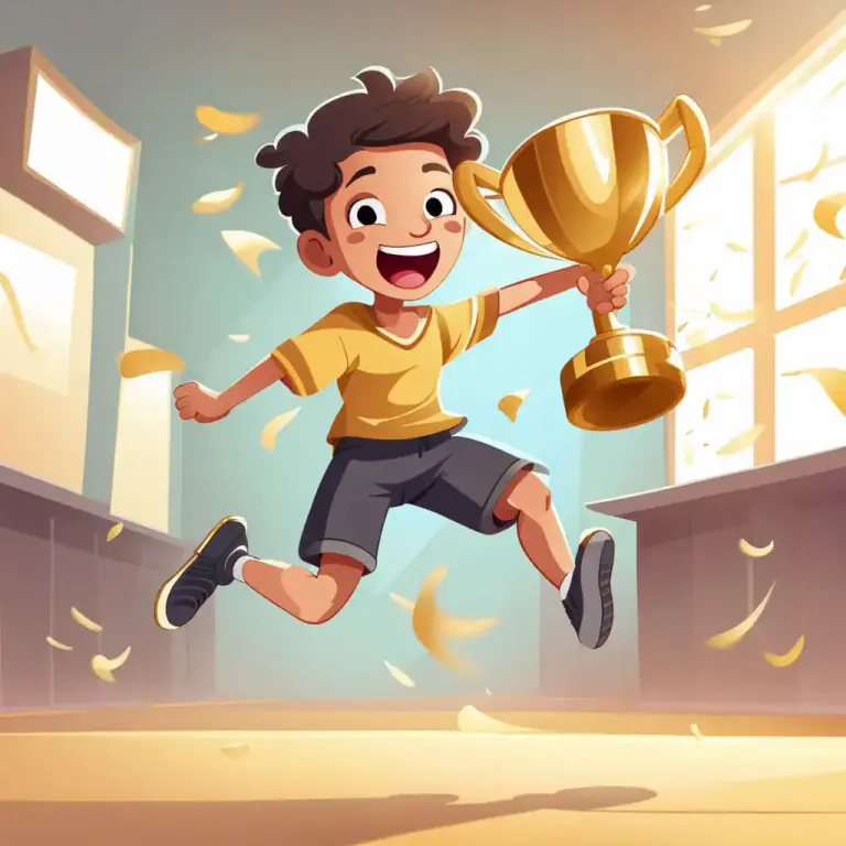 Visual representation of "fly high" - To be very happy or excited