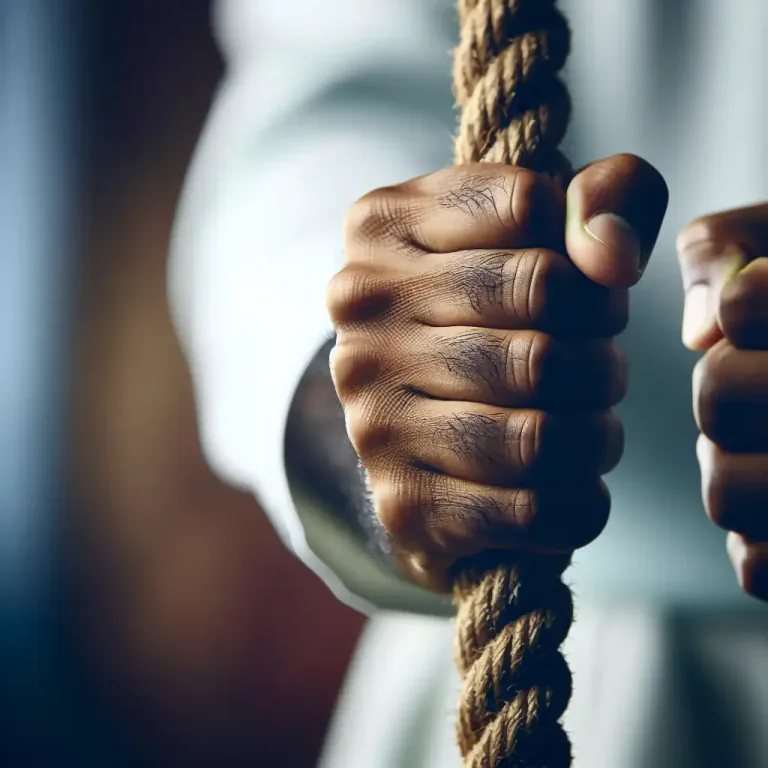 Visual representation of "hold" - An act or manner of grasping something