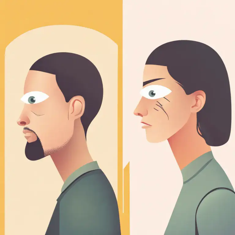 Visual representation of "level" - At the same height as someone or something else