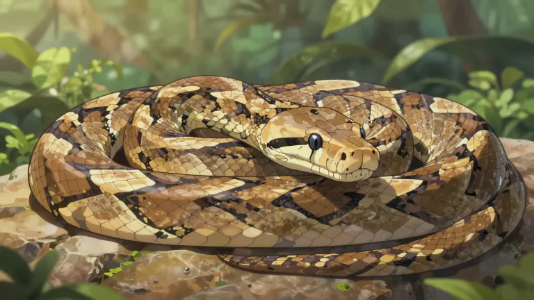 Visual representation of "python" - A type of large non-venomous snake found in Africa, Asia, and Australia