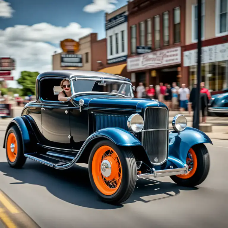 Visual representation of "deuce" - Slang term for a 1932 Ford, particularly a hot rod model.