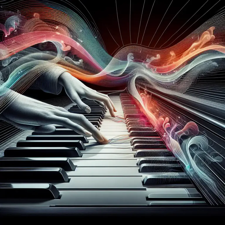 Visual representation of "modulate" - In music, to change from one key to another.