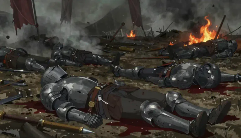 Visual representation of "bloodshed" - The act of killing people, usually in a violent way