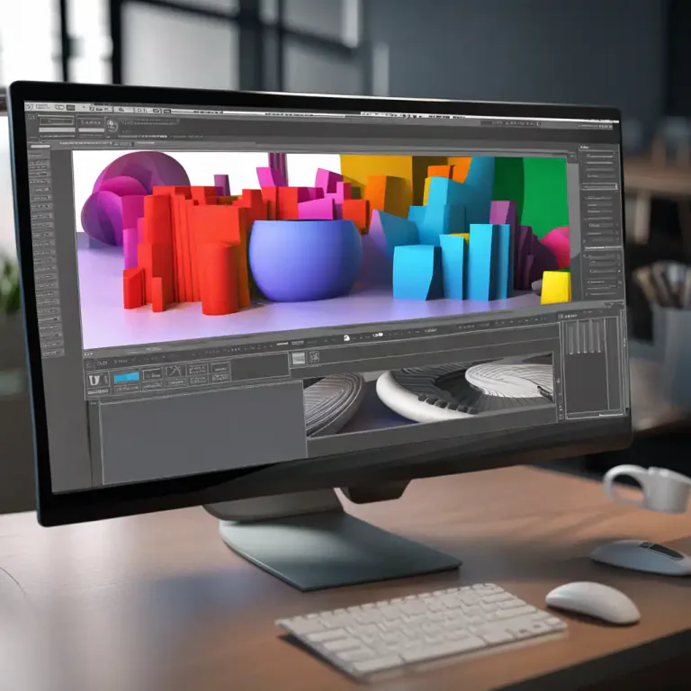 Visual representation of "render" - In computer graphics, to produce an image from a model