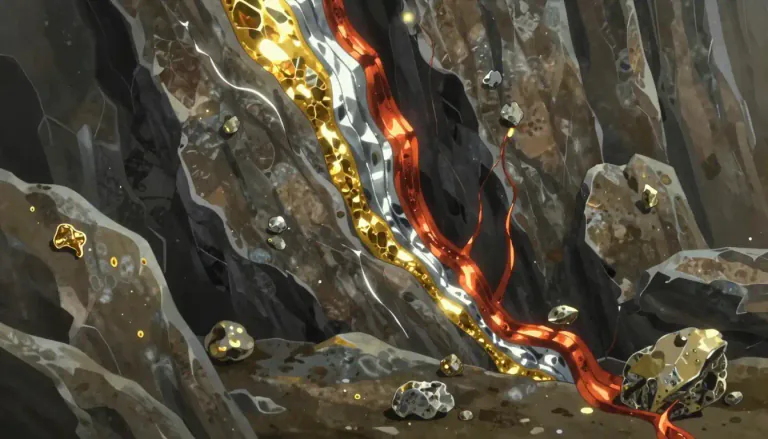 Visual representation of "metalliferous" - Contains metal or metals