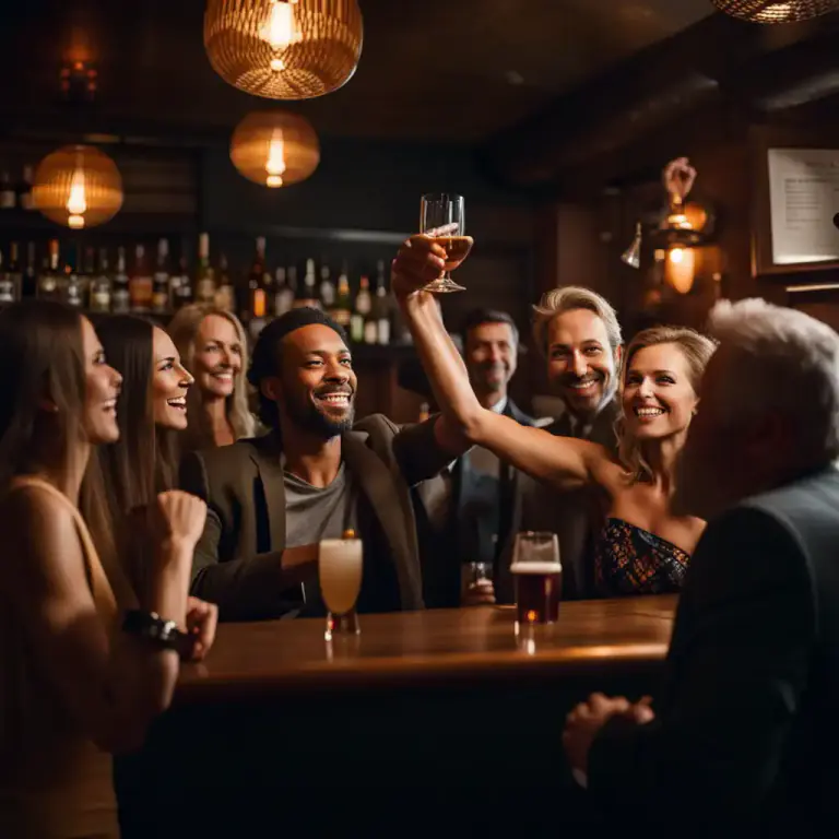 Visual representation of "one for the road" - A final drink before leaving a place or finishing an activity